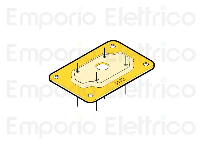 fadini spare part base plate 150x100 mm sp.3 for prit 19 44203