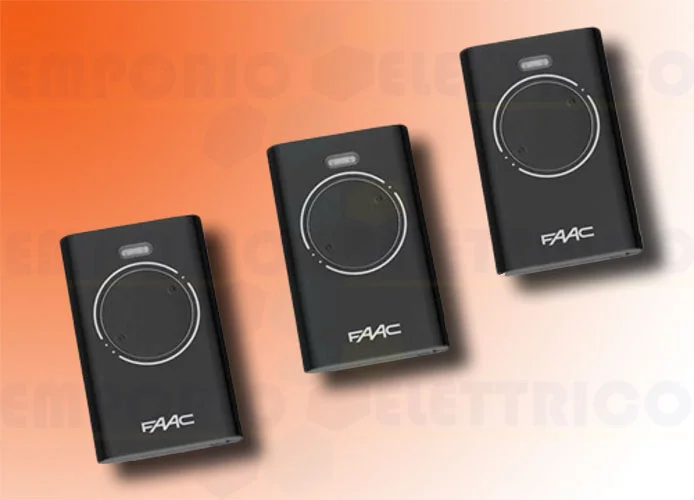 faac 3 x 2-channel remote controls xt2 433 slh lr 7870071 (new code 787032)