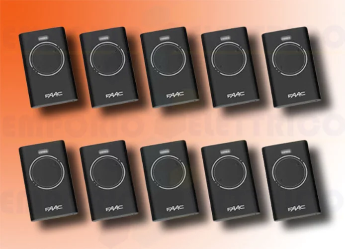 faac 10 x 2-channel remote controls xt2 868 slh lr 7870091 (new code 787030)