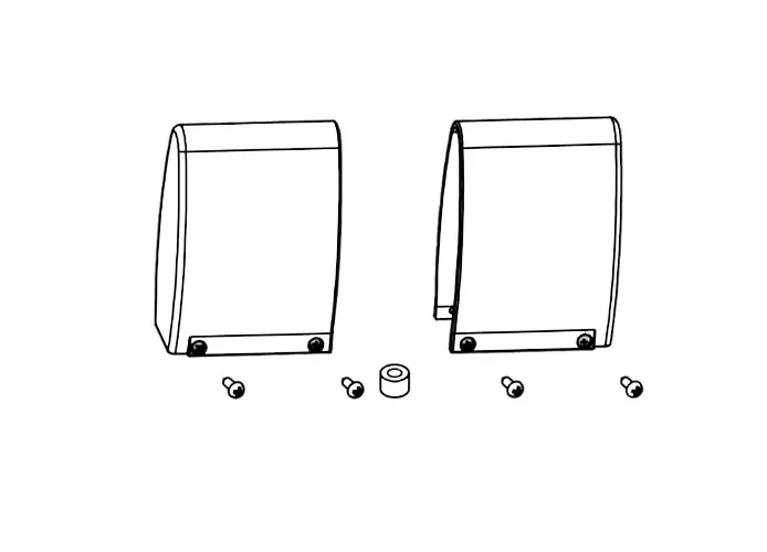 faac spare part pair of end caps for edge mse110w 392000