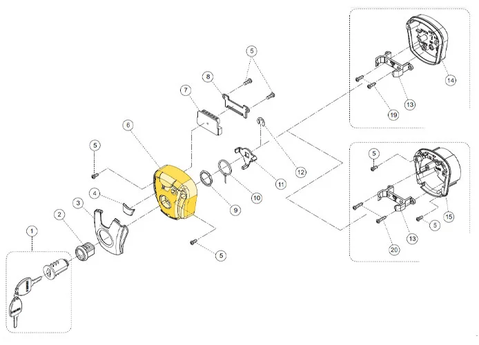 fadini spare part universal key selector cover for chis 37 37006