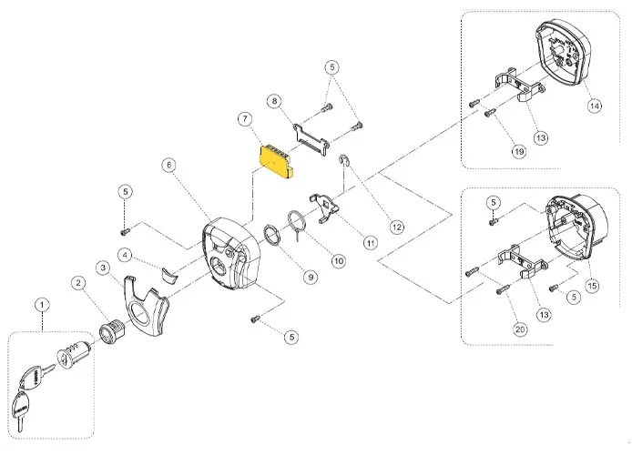 fadini spare part card with micro terminals and led for chis 37 37007