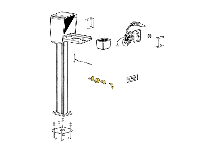 fadini spare part complete lock with keys for geco 9 20338