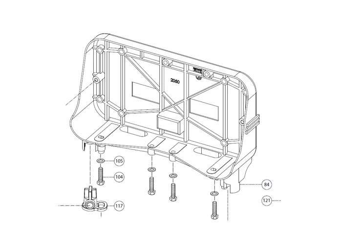 fadini spare part support bracket for aproli 280 batt 28084
