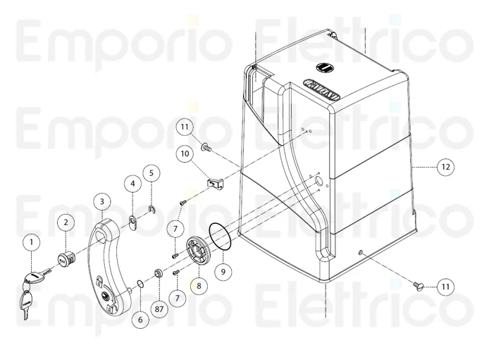 fadini spare part m4 fadini key for bart 350 35001