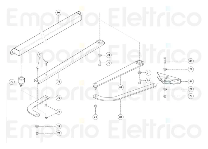 fadini spare part sliding guide for bart 350 35080
