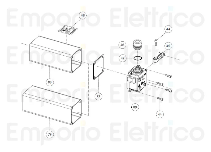 fadini spare part oil tank for jack 175° for combi 740 74079