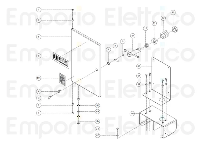 fadini spare part bonnet door for fibo 300 30006