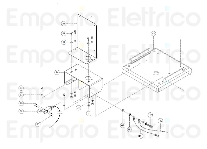 fadini spare part base fibo 300 30043