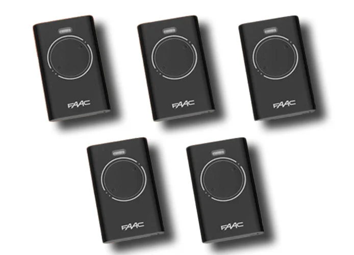 faac 5 x 2-channel remote controls xt2 433 slh lr 7870071 (new code 787032)