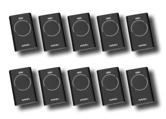 faac 10 x 2-channel remote controls xt2 433 slh lr 7870071 (new code 787032)