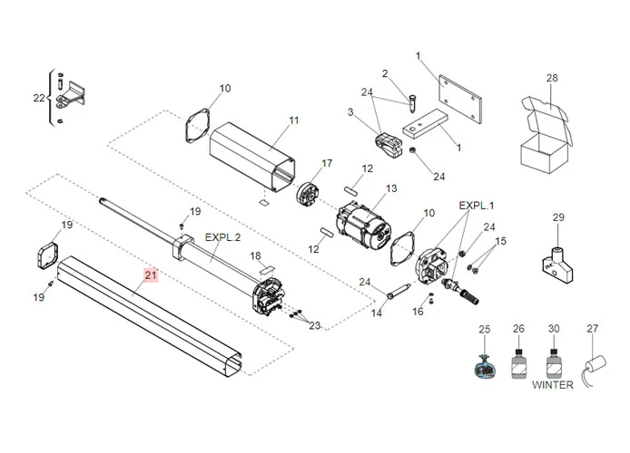 faac spare part carter 402 7272085