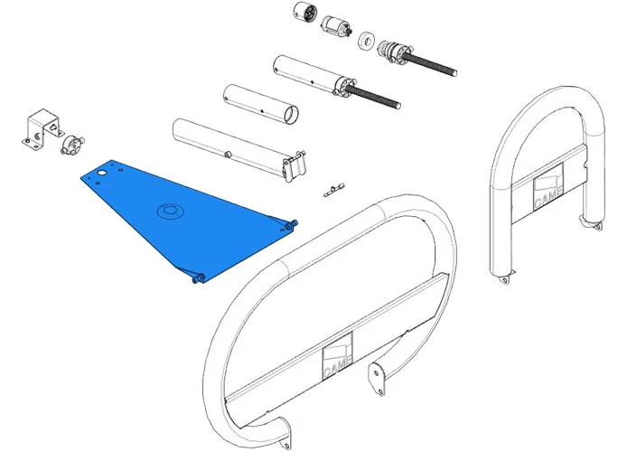 came spare part fixing base unipark 119riu001