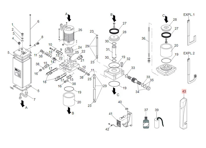 faac spare part operator carter 595 7272265
