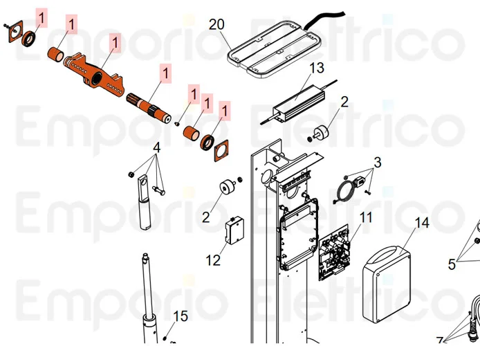 faac ricambio gruppo di moto completo b680h 63003306
