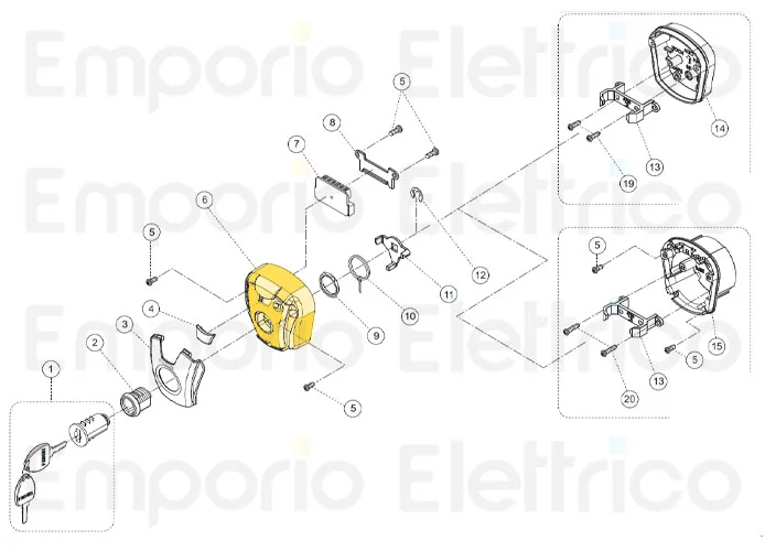 fadini spare part universal key selector cover for chis 37 37006