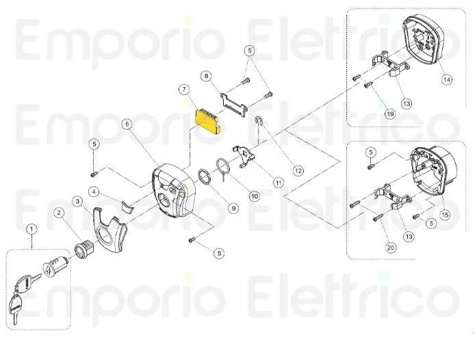 fadini spare part card with micro terminals and led for chis 37 37007