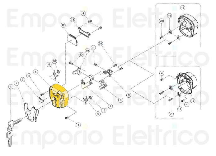 fadini spare part European cylinder selector cover for chis-e 37 37205