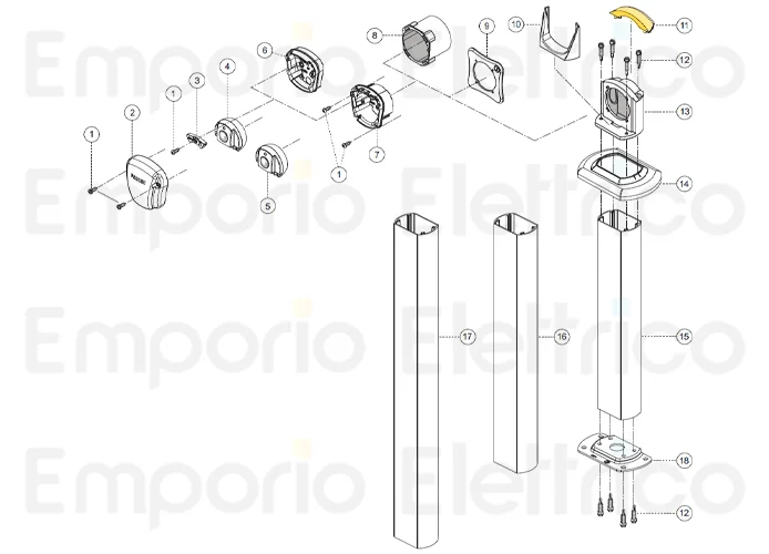 fadini spare part screw cover cap for the support for fit 55 55011