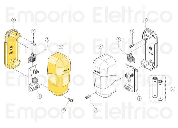 fadini spare part complete casing for orbita 57 57010