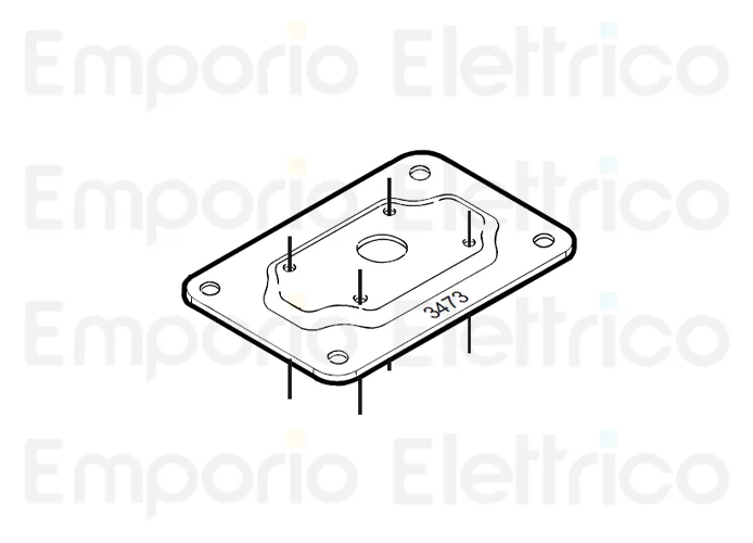 fadini spare part base plate 150x100 mm sp.3 for prit 19 44203