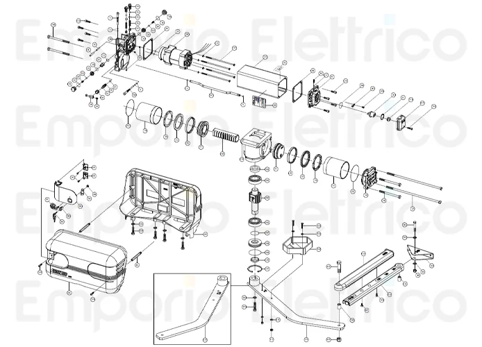 fadini spare part packaging with complete mounting bracket 280955