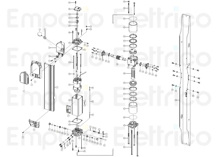 fadini spare part complete shaft support for aproli 480 480108
