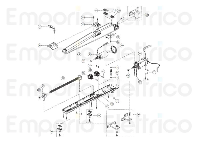 fadini spare part sliding cover for dardo 424 / 430 43091