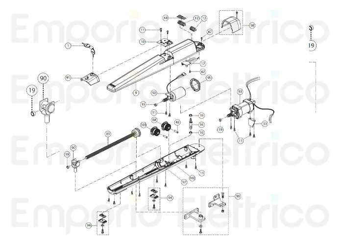 fadini spare part lower carter for dardo 430 430102