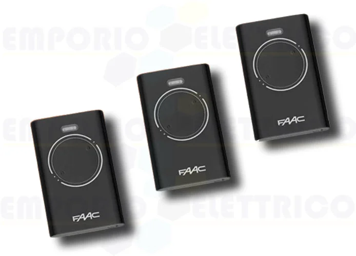faac 3 x 2-channel remote controls xt2 433 slh lr 7870071 (new code 787032)