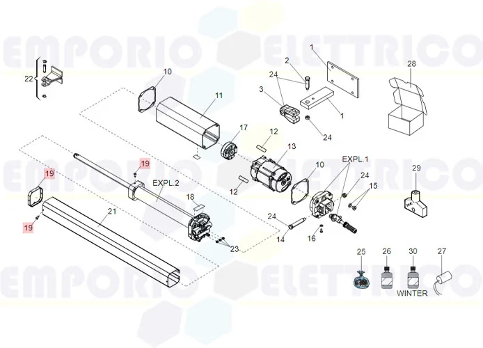faac spare part carter accessories 402/422 63003304