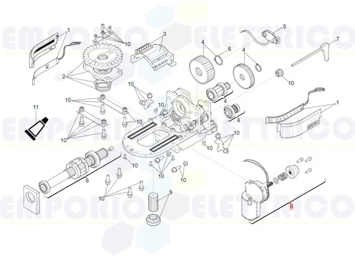 faac spare part motor group s2500i 63003382