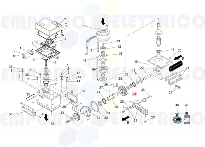 faac spare part gearmotor crown 746/844 7192075