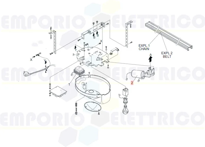 faac spare part motor d1000/zodiac 100 7700275