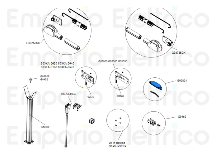 came spare part transparent dome flashing light g0280 119rir241